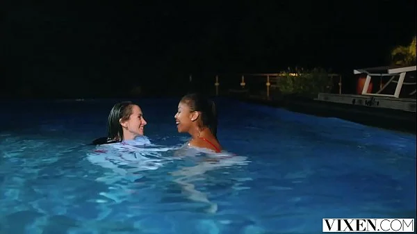 VIXEN Spoiled rich girls have threesome at spa