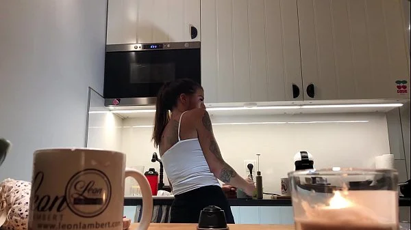Perfect Pokies on the Kitchen Cam, Braless Sylvia and her Amazing Nipples