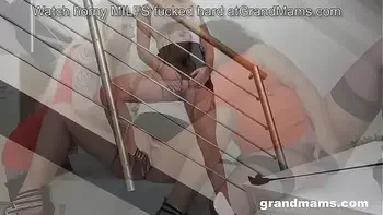 Young babe joins grannies into pussy licking threesome