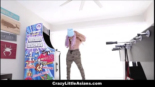 y. Asian Teen Fucked By White Guy While Playing Video Games