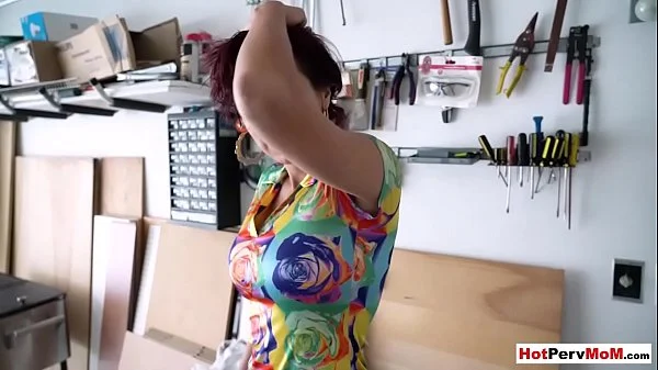 Wild quickie fuck with my hot busty MILF stepmother
