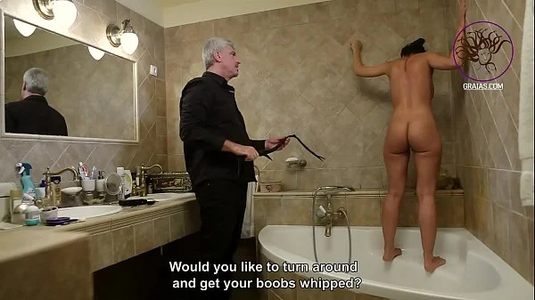 Beautiful servant girl whipped to tears