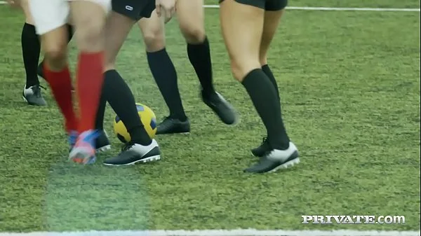 Private.com - Ana Rose & Cayla Lions Do Locker Room Orgy!