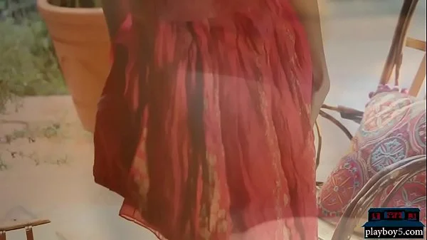 Filipina MILF with big tits and hairy box strips naked