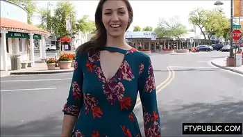 Street upskirt tease