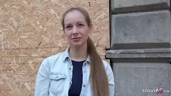 GERMAN SCOUT - CUTE TEEN KINUSKI TALK TO REAL LEG SHAKING ORGASM CASTING