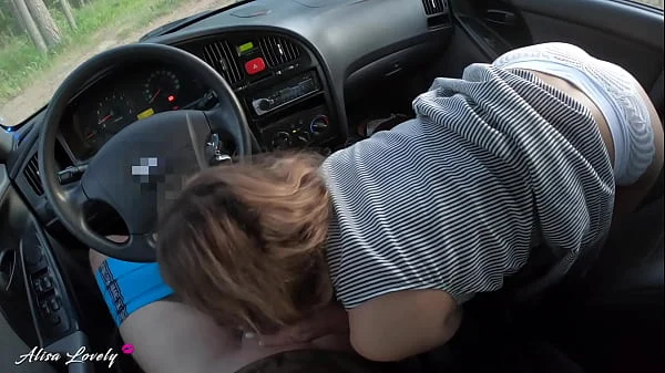 Horny Passenger Sucks Dick While Driving Car and Fucks Driver POV - Alisa Lovely