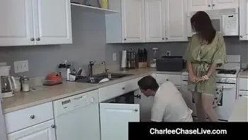 Hot Sex Crazed Wife Charlee Chase Fucks The Plumber's !