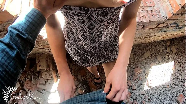 FUCK ON AN ABANDONED CONSTRUCTION SITE | Stranger Creampie Teen Outdoor