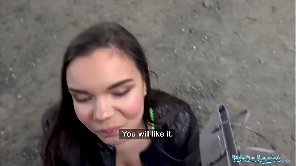 Public Agent Sofia Lee fucked next to a live train track