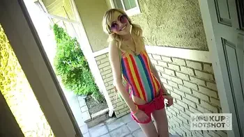 Skinny little slut Mackenzie Moss gets fucked rough by hookup hotshot