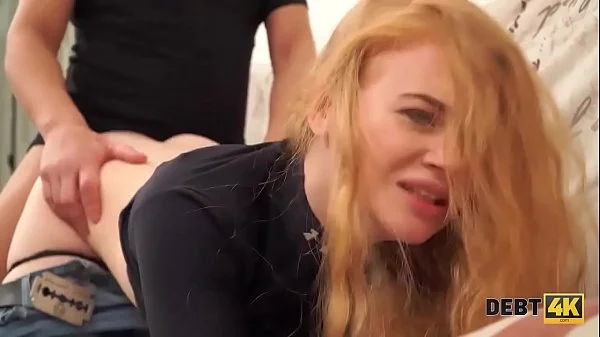 Debt4k. Sexy redhead Rose Wild pays for new TV with her wet holes