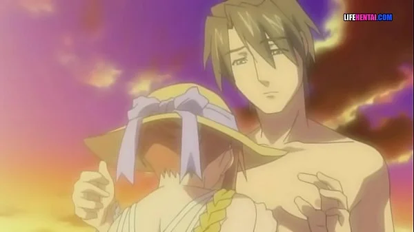 stepson and stepmom fuck at the beach - Hentai