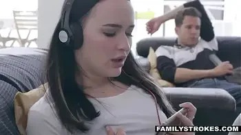 Teen Stepsister And Stepbrother Fuck While Watching Porn Together