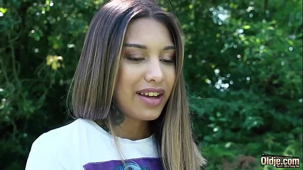 Super hot teen fucks grandpa hardcore and swallows his juicy cumshot