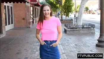 Flexible teen in public