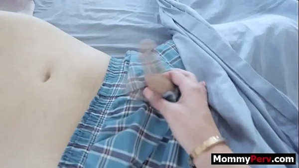 Bimbo milf step mom sucks & fucks stepson's cock