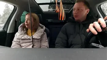 Risky Car Blowjob with my Sexy Work associate