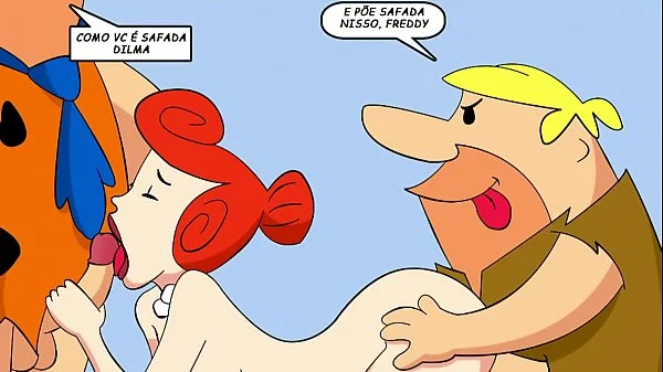 Uma Suruba em Família - HQ Pornô - Os Flintstones