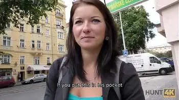 HUNT4K. Cuckold is ready to watch how his chick is having dirty fun