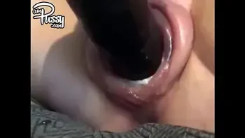 Crazy solo vid of a kinky chick with big swollen pussy