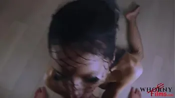 Submissive Hot Babe Evilyn Jezebel Teasing in Leather and Fishnets with Perfect Ass Gets Spanked and  Face Fucked Hardcore -WHORNYFILMS.COM