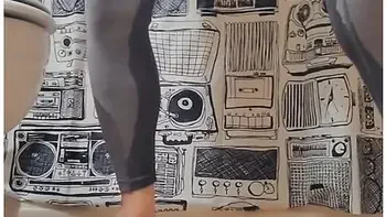 Horny And Desperately Wetting Gray Spandex