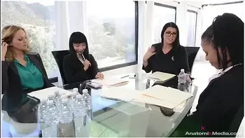 Romi Rain, Julia Ann, Kira Noir and Marica are having a wild lesbian foursome, all day long