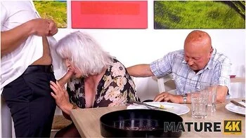 Guy Bonks The Voluptuous Mature Honey In Front Of Her Husband