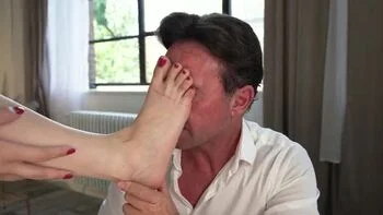 David Perry Worships Jasmine Jayne's Tired Feet - Foot Fetish Footjob in 4K