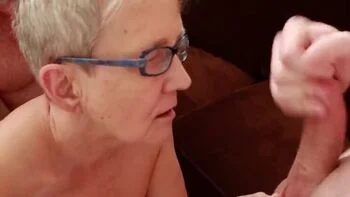 Dirty Granny Cuckold Scene 04 - Blowjob Threesome & Cumshot