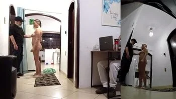 Naughty Wife Cheats On Husband With Delivery Guy - Blowjob & Creampie Fuck