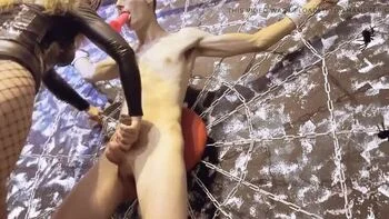 Mistress Zeida CBT Ball Slapping Punishment with Heavy Dildo Torment