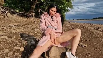 Naked Outdoor Gaping Pussy - Nicky Brill Amateur MILF Spreads Wide Open