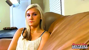 Blonde Teens Bailey & Olyssia Suck Dick and Swallow Cum in Kinky Audition