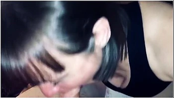 Stepmom Sucking Her Stepson Dry. Cum Oozing From The Corners Of Her Mouth