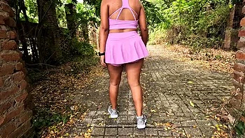 Horny Latina Neighbor Invites Me For Exercise And Shows Her Natural Tits - Cheeky Public Sex