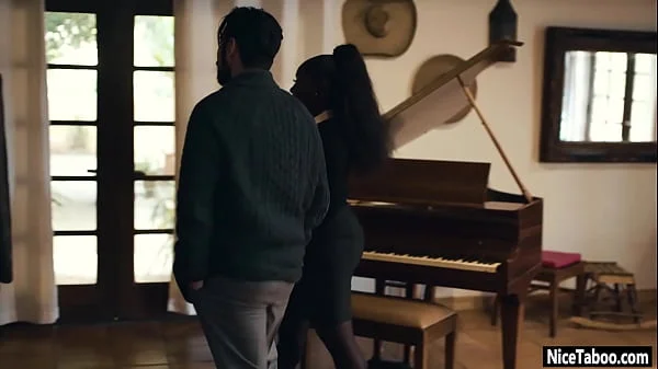 Curved black MILF Osa Lovely fucked by perverted guy after cock sucking