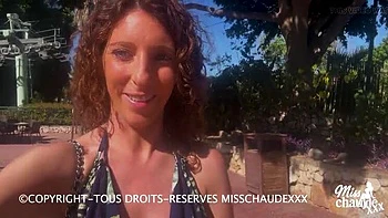 Misschaudexxx sucks big dick and gets fucked hard in outdoor cable car