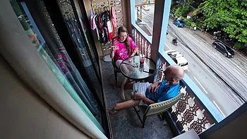 Skinny Amateur MILF With Huge Dick Smokes And Touches In Public Euro Couple