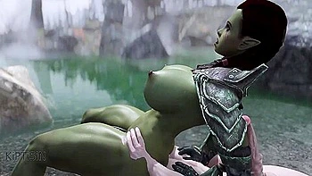 Lush Lady Orc Warrior Dominates Strong Muscular Nord 1