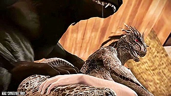 Argonian Girl Gangbanged And Creampied By Werewolf And Man