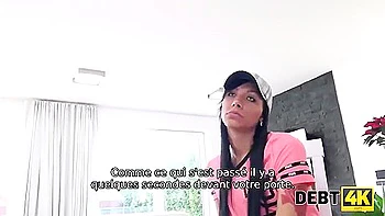 A Muscular Man Hits A Cute Young Debtor Who Doesnt Have A Job