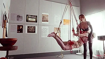 Cock-sucking, Ass Eating Bondage Puppet Rebel Rhyder Used And Spanked By Charlotte Sartre And Docc