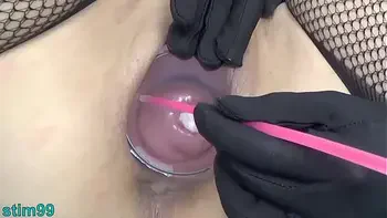 Japanese Milf Cervix Fucking with German real penis dildo and asian chopsticks