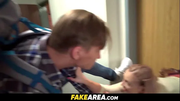 Teen Girl Stucks In A Door! Fake Hostel