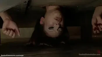 Hot bound slaves threesome anal fucked