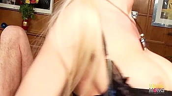 An Outstanding Mature Monde In Sexy Black Lingerie Is Having Two Big Cocks On Her Bosses Office Desk