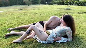 Outdoor Doggystyle Wearing A Sundress! - Real Amateur Couple