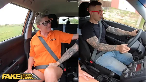 Fake Driving School Hard Rough Sex for Sexy New Instructor Elisa Tiger